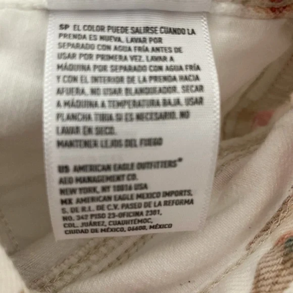 American Eagle Floral High Waist Denim Jean Shorts - Picture 6 of 6